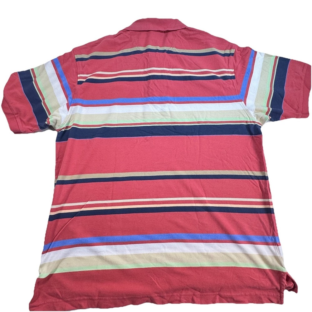 Vintage Daniel Cremieux Polo XL Coral Multicolor Stripe Shirt NWT Preppy Golf - Picture 6 of 7